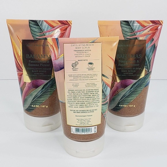 3 BAHAMAS Passionfruit Banana Flower Body Scrub Exfoliating Wash Bath Body Works - Picture 3 of 6
